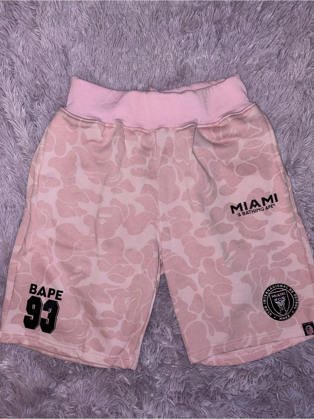 A Bathing Ape-Miami Pink Camo Shorts